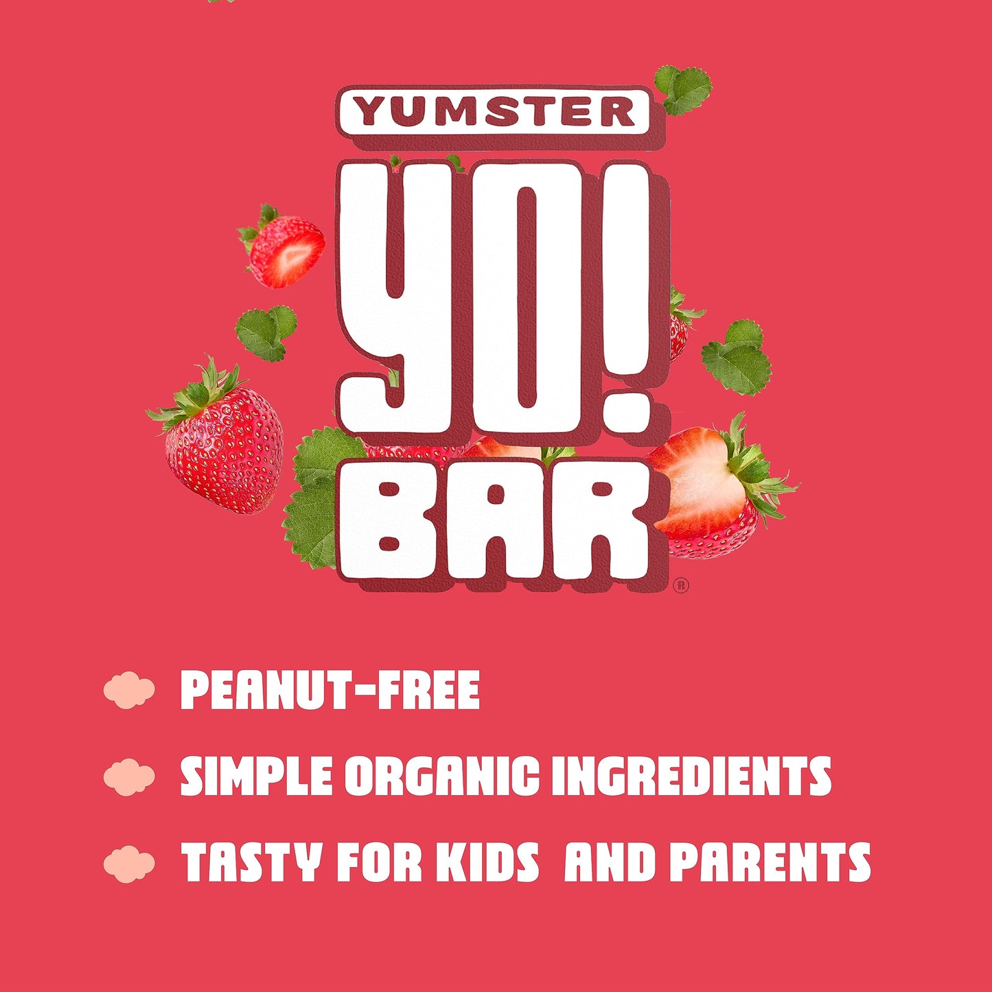 Yo! Bar By Bearded Brothers Vegan Organic Kids Bar, Strawberry (25 Bars) - Gluten Free, Paleo And Whole 30 | Soy Free, Non-Gmo, Low Glycemic, No Sugar Added, Fiber + Whole Foods