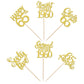 24Pcs Gold Happy 65Th Birthday Cupcake Toppers Sixty Five Straight Outta 1960 Cupcake Picks Cheers To 65 Lengend Since 1960 Cake