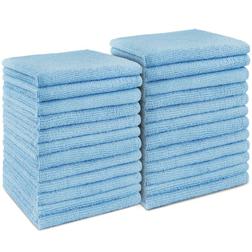Aidea Microfiber Cleaning Cloths-24Pk, Soft Absorbent Cleaning Rags, Lint Free Streak Free Microfiber Cloth For House, Kitchen, 
