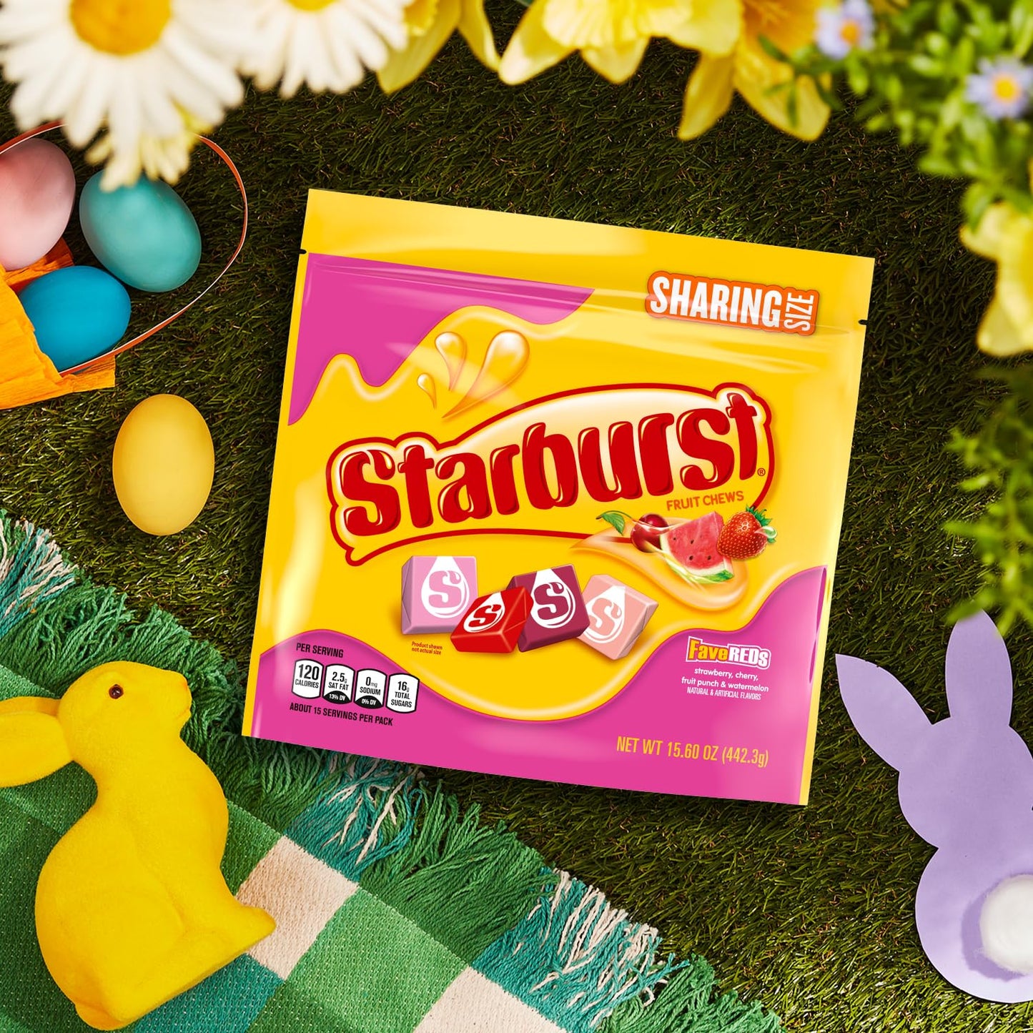 STARBURST FaveREDS Fruit Chews Chewy Candy, Sharing Size, 15.6 oz Bag