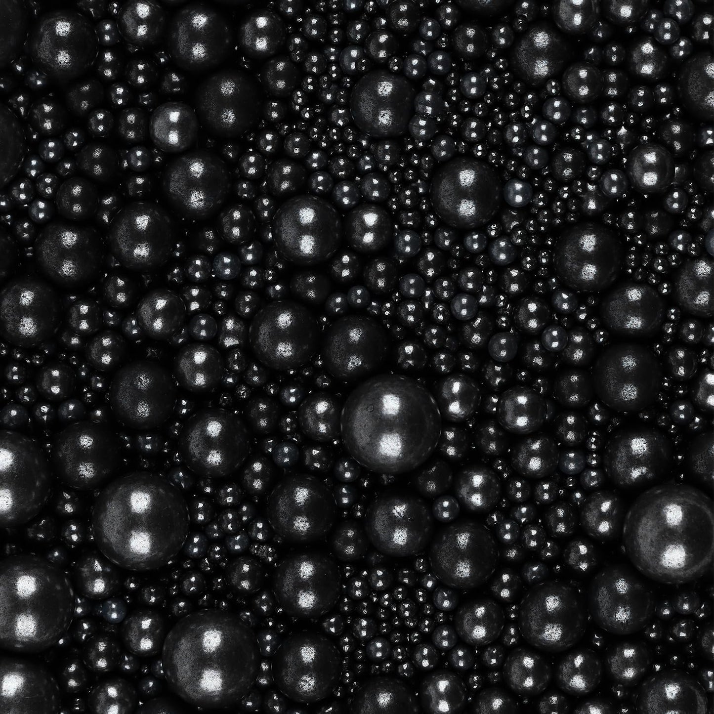 Cobakey Halloween Black Sprinkles, Edible Sugar Pearls, 3.5 Ounces, Perfect for Cake Decorating, Cupcakes, Cookies, and Ice Cream Toppings