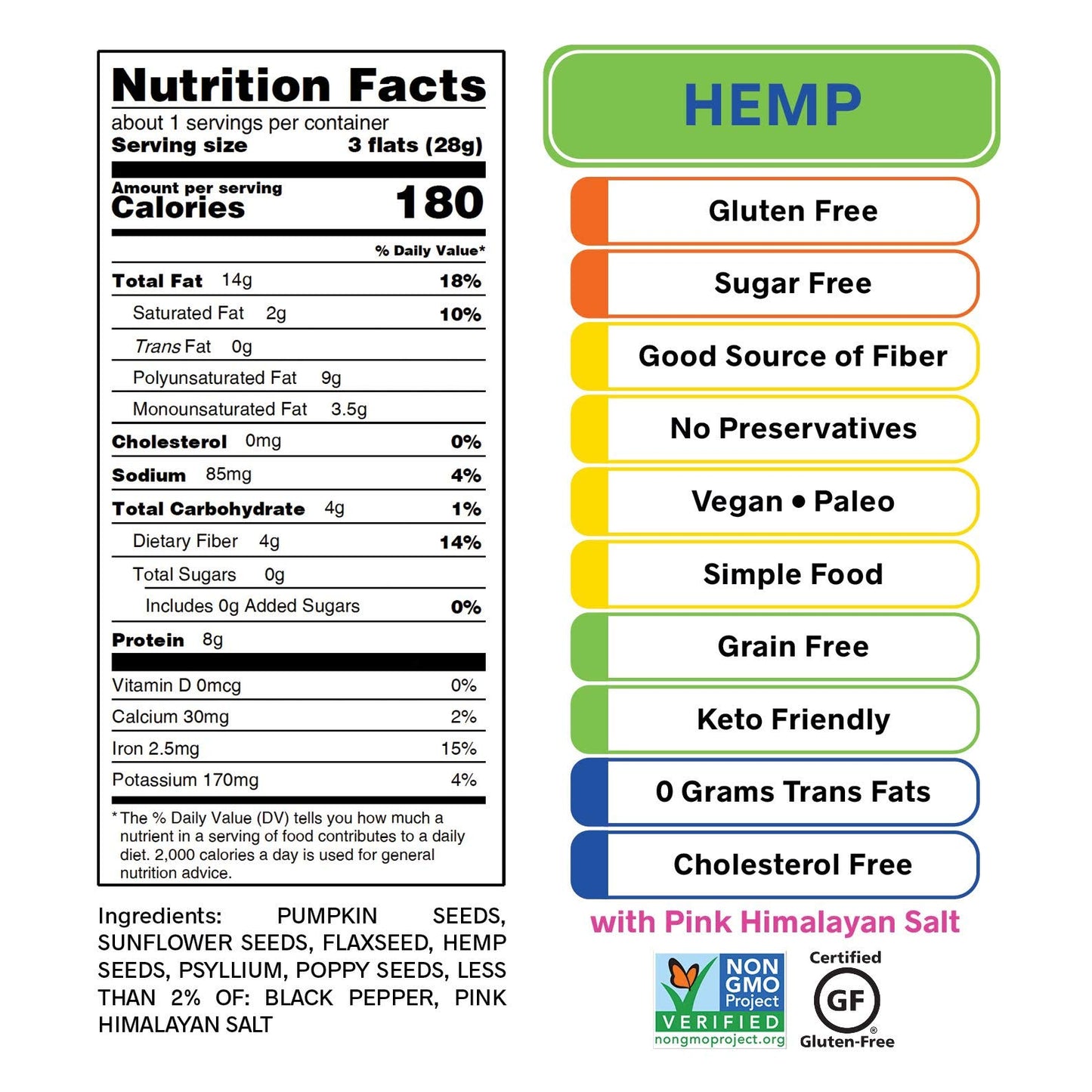 ELLAS FLATS Variety All Seed Savory Crisps - Gluten Free, Vegan, Keto Friendly, 20 Pack, 1 Ounce Each