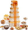 Broadway Basketeers Thank You Gift Tower - Gourmet Chocolate Cookies & Sweets Snack Tower - Thank You Gift Box for Clients, Teac
