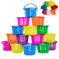 18 PCS Easter Baskets Small with Handles for Kids Egg Hunting-70g Easter Grass Stuffers for Spring Party Crafts Supplies Accesso