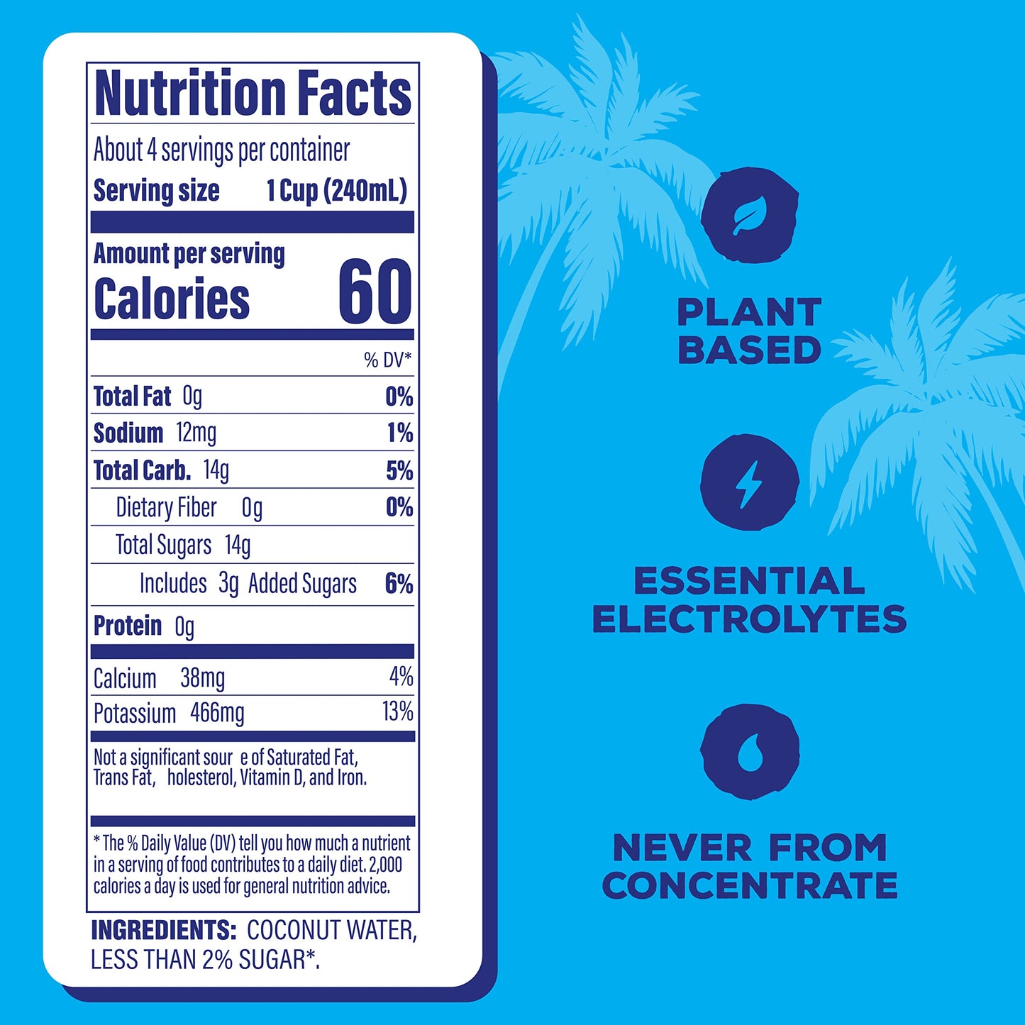 C2O Pure Coconut Water Variety Pack, 33.8 Fl Oz (Pack of 6)