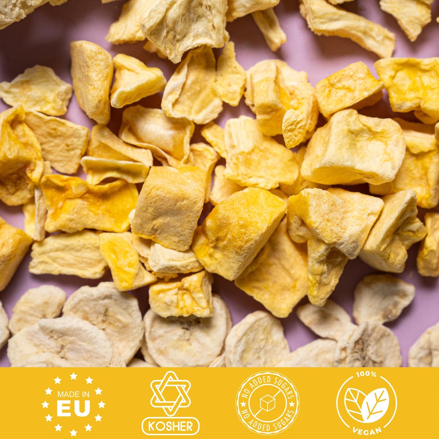Summmer Freeze Dried Mango Slices - 10 Packs - No Added Sugar Package - 8.8 Oz 100% Natural Candy, Fruit Snack For Kids & Adults