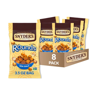 Snyders Of Hanover Pretzels, Rounds, Sea Salt, 35 Oz (Pack Of 8)