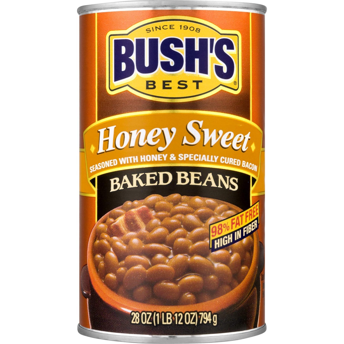 Bush'S Best, Honey Baked Beans, 28Oz Can (Pack Of 4)