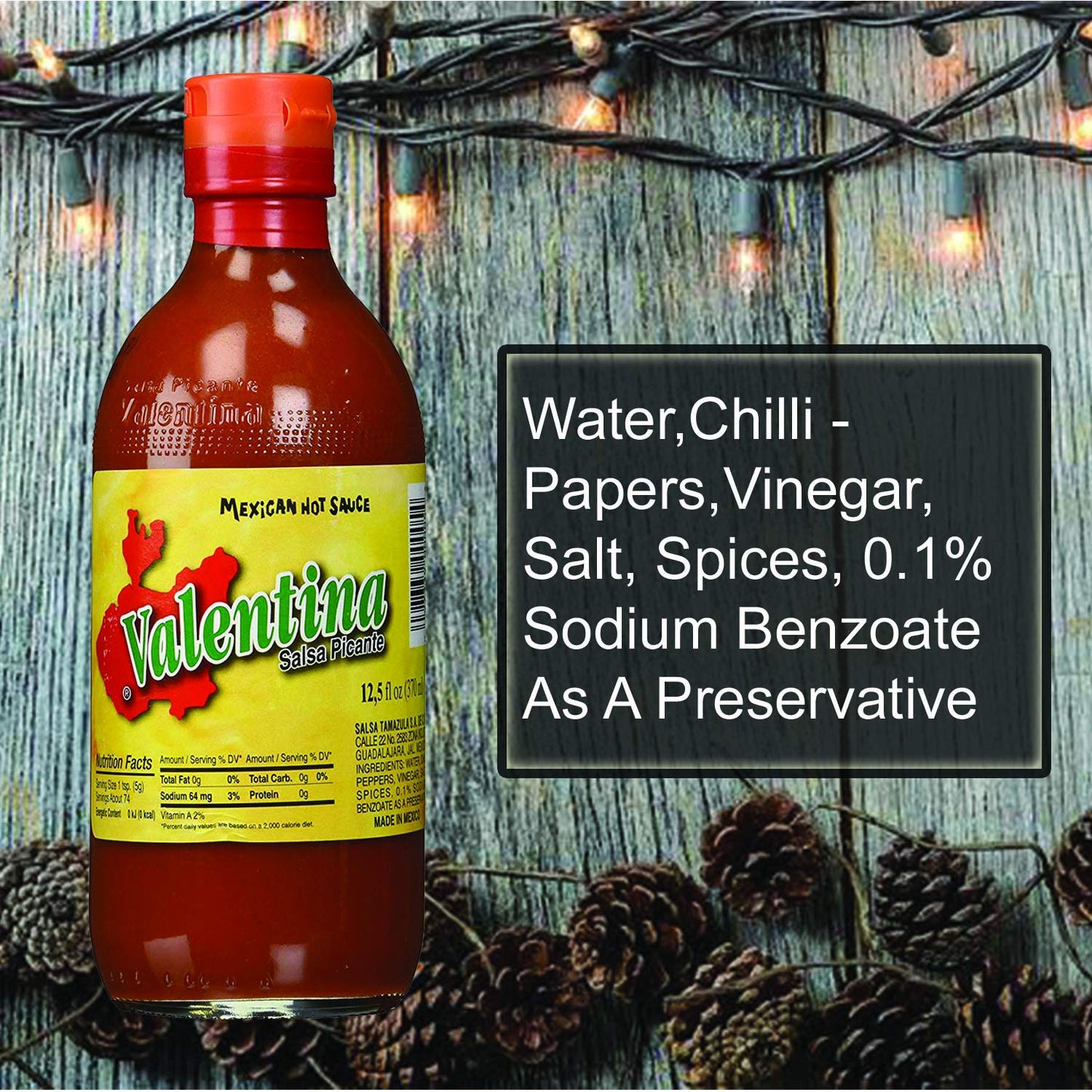 Valentina Hot Sauce Mexican Picante Salsa Vegan Spice Mix 12.5 Fl Oz