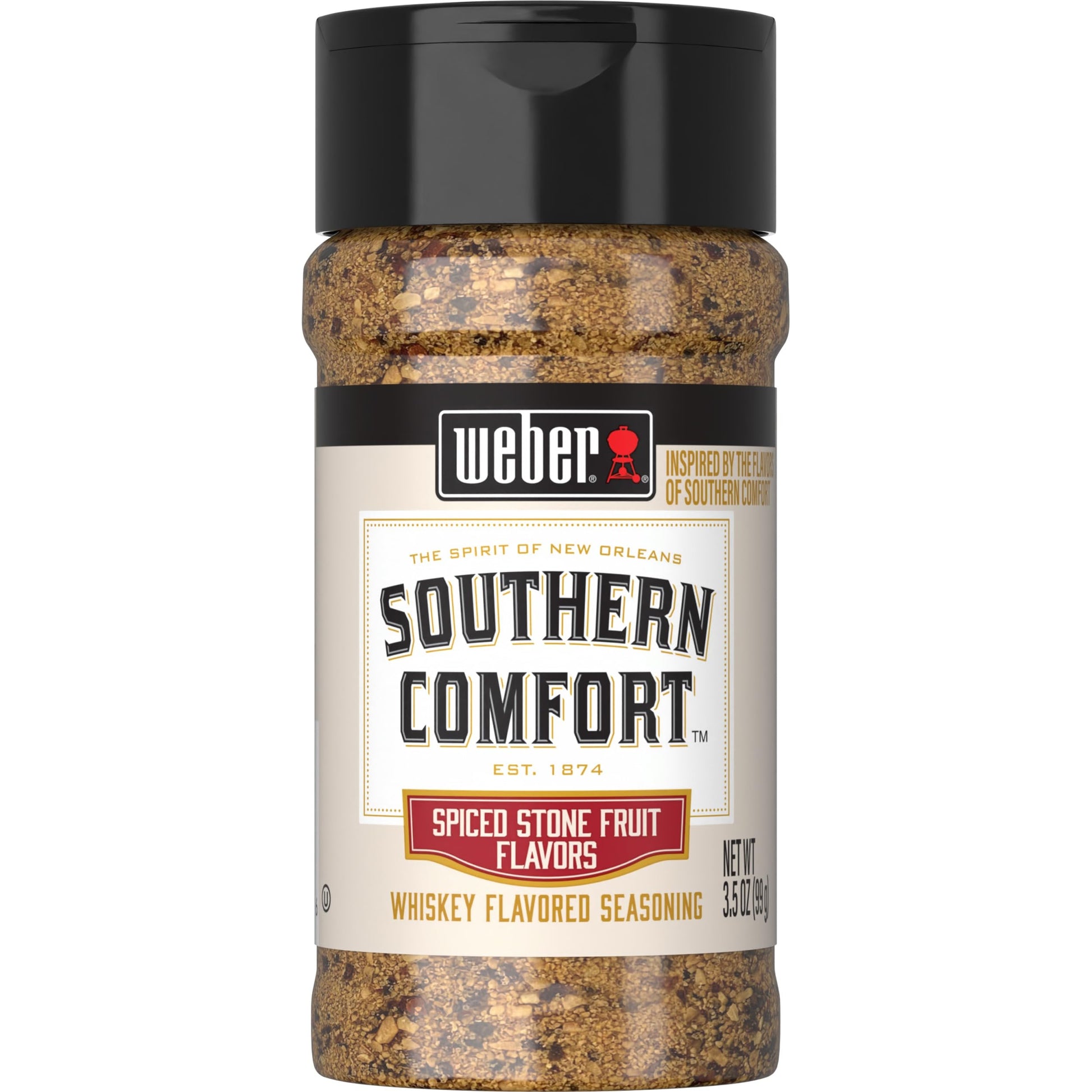 Weber BBQ Seasoning, Southern Comfort Whiskey Flavor, 3.5 oz, Model 1165026