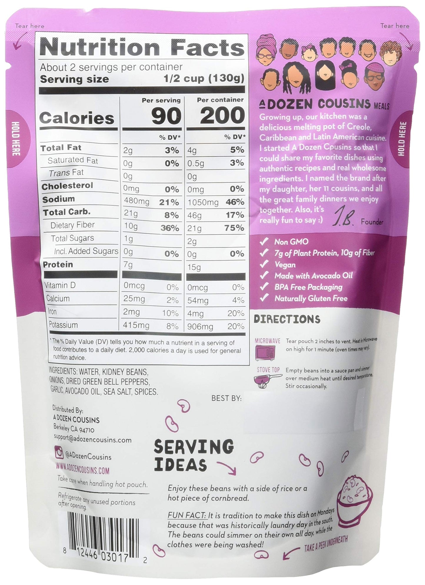 DOZ BEANS CREOLE RED ( 6 X 10 OZ   )