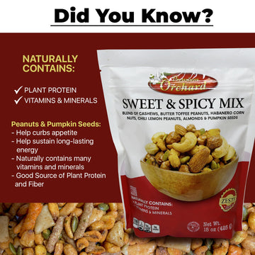 Mixed Nuts Sweet & Spicy Nut Mix - Salted Cashews Butter Toffee Peanuts Habanero Corn Nuts Chili Lemon Peanuts Almonds Dry Roast