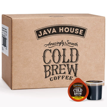 Java House Cold Brew Coffee, Colombian Medium Roast Coffee Concentrate Liquid Pods - 1.35 Fluid Oz (60 Count) Enjoy Hot Or Iced