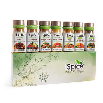 Ispice Salt Free Seasoning,100% Sodium Free Beef, Chicken, Meat Sauce, Pork, Vegetable, Salad And Seafood Seasonings Gift Sets 1