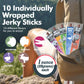 Jerky-n-Spice Wild Game Meat Sticks, 10-Pack, Exotic Beef Jerky Variety, 1.2 Ounce Each, Perfect Gift for Meat Lovers