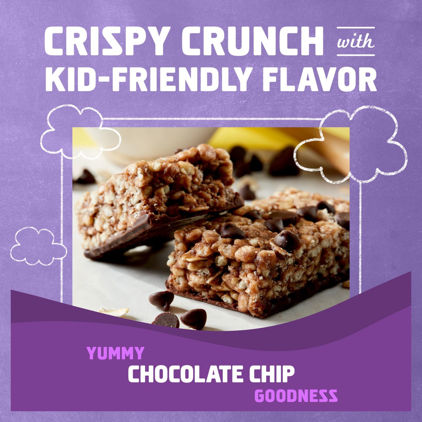 Clif Kid Zbar Protein - Chocolate Chip - Crispy Whole Grain Snack Bars - Made With Organic Oats - Non-Gmo - 5G Protein - 1.27 Oz