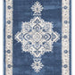 Safavieh Brentwood Collection 2 X 12 Navy  Cream Bnt865N Medallion Distressed Non-Shedding Living Room Bedroom Runner Rug