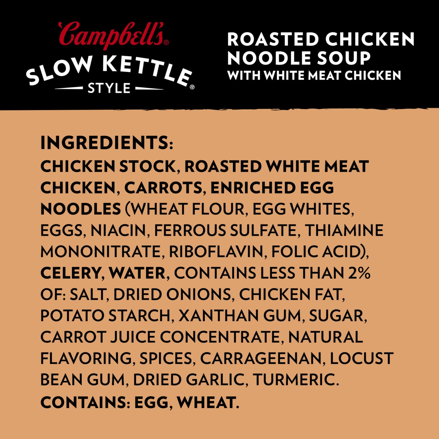 Campbell'S Slow Kettle Style Roasted Chicken Noodle Soup With White Meat Chicken, 15.5 Oz. Tub