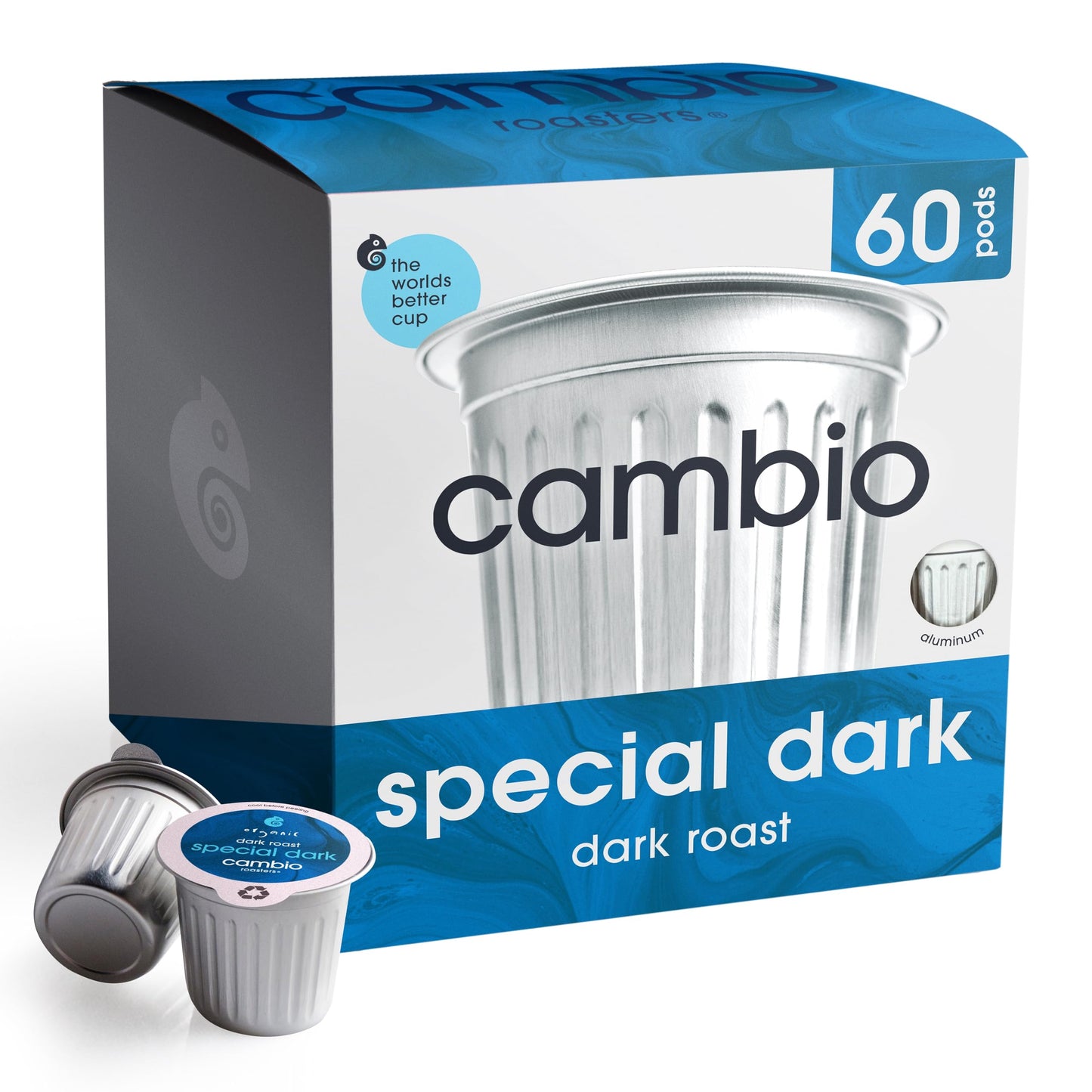 Cambio Roasters enhanced Dark Roast Keurig Organic Coffee K Cups  Only Aluminum Keurig Coffee Pods with Organic Beans  More Flavor & Longer Lasting Freshness  Bold & Smooth Dark Roast Pods  60 count