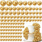 RASSLISA 113 PCS Colorful Ball Cake Picks - Pearl Balls Cupcake Toppers for Birthday Party & Wedding, Gold