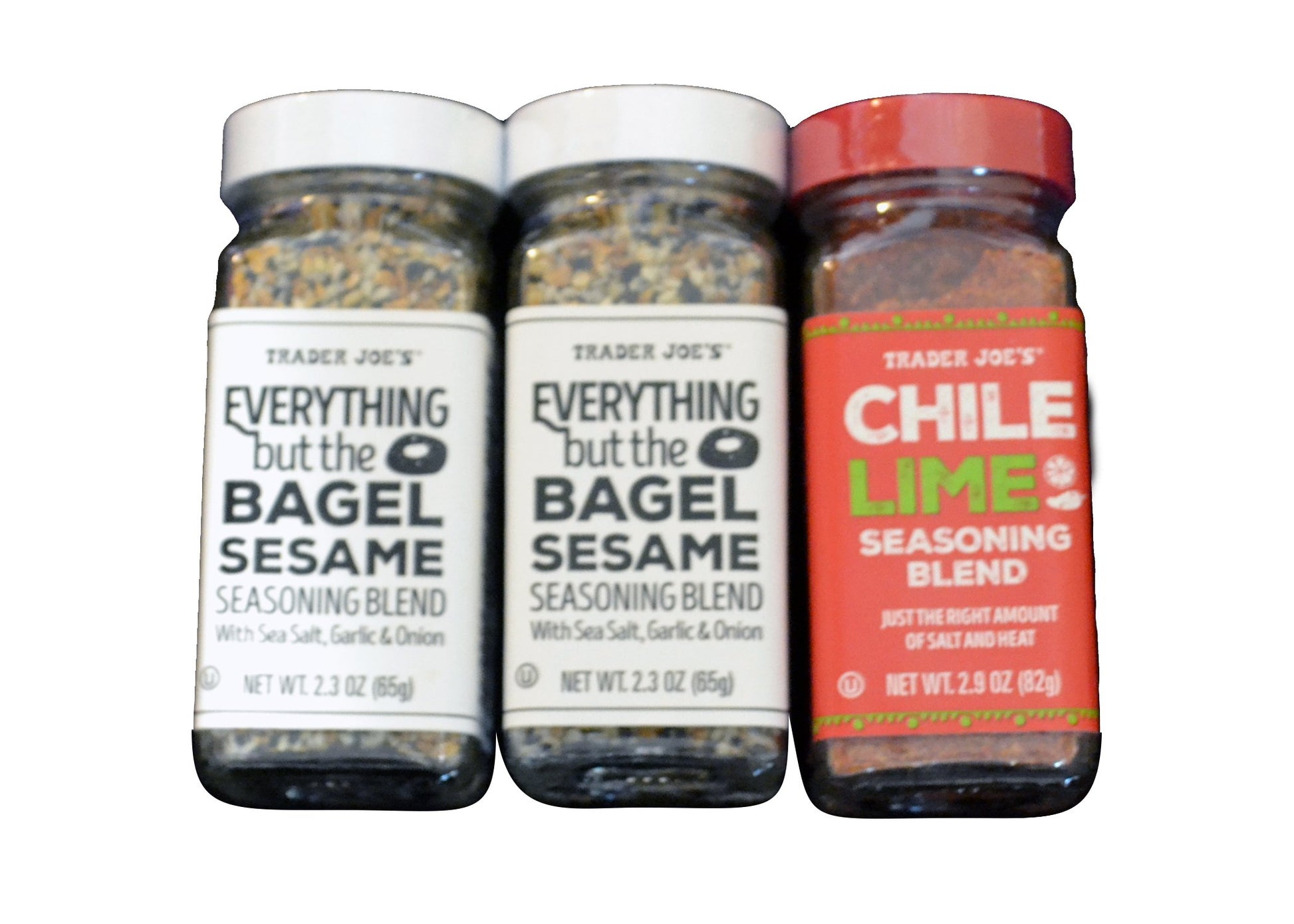 Trader Joes Everything but the Bagel Sesame Seasoning BlendTrader Joes Chile Lime Seasoning Blend