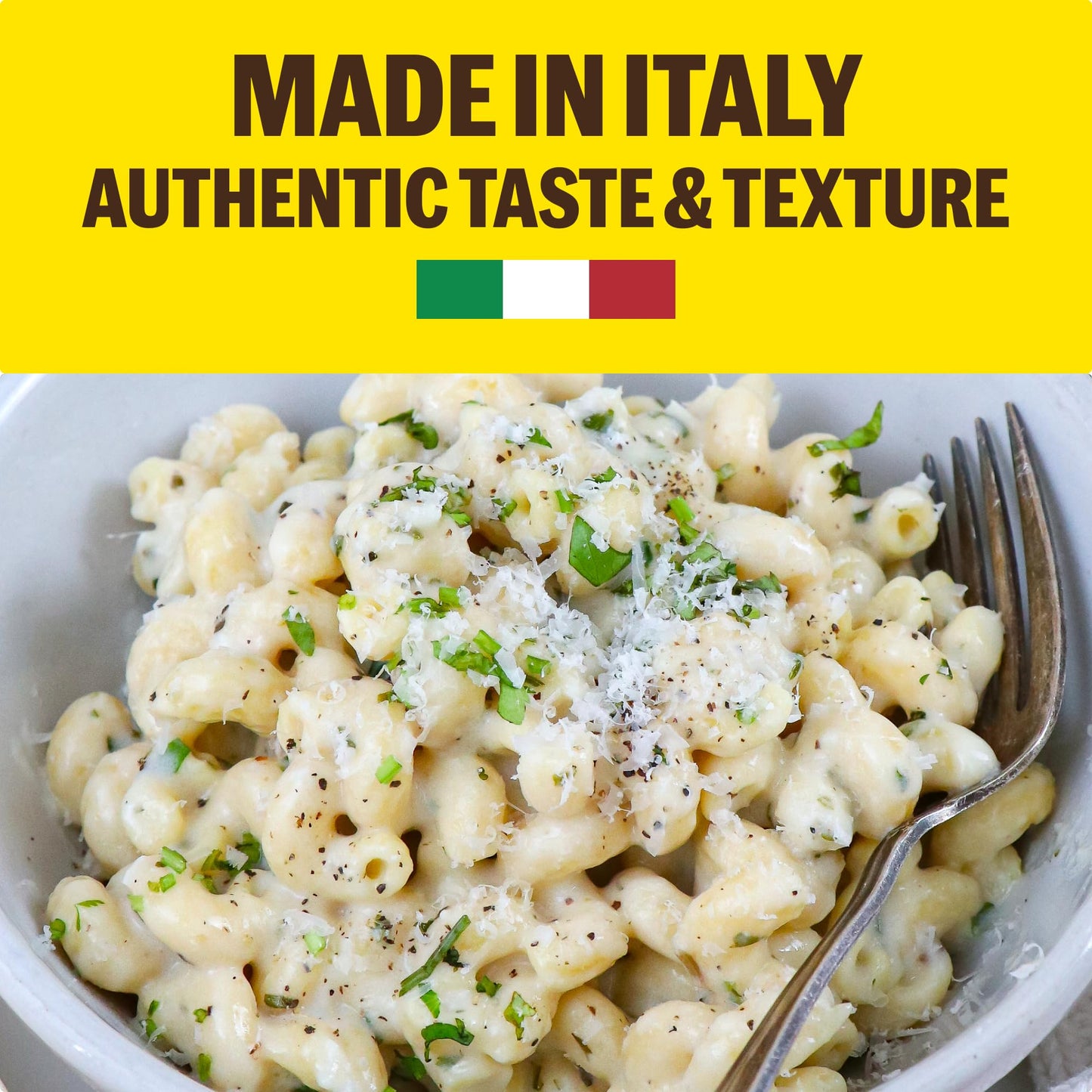 Brami Pasta | Made With Semolina Wheat & Lupini Beans | High Protein & Fiber, Low Carb Healthy Pasta |Curly Mac 12 Oz Pack Of 8