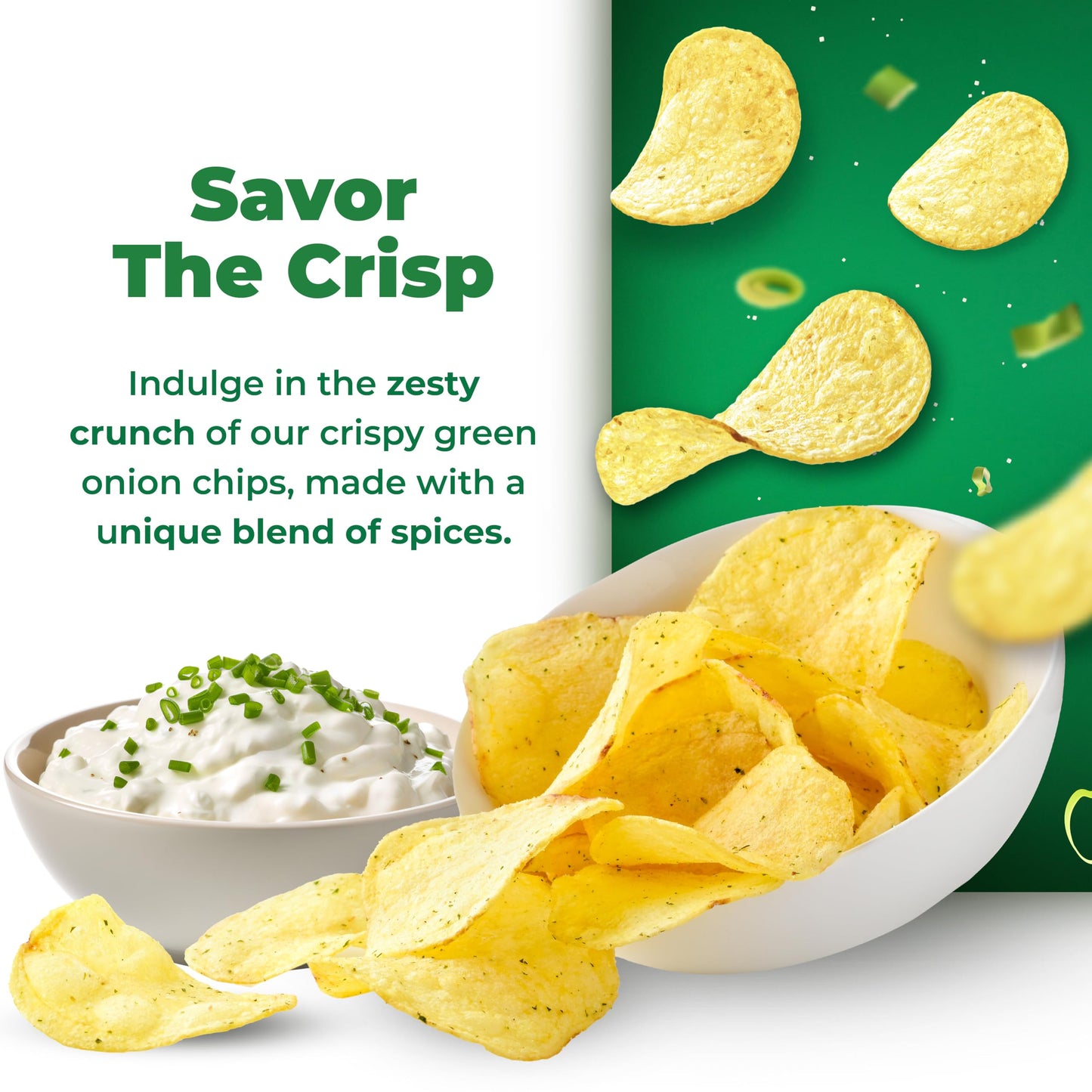 Guys Green Onion Potato Chips - A Super Flavorful Green Onion Chip Wlegendary Taste - Chip And Dip In One Crunch Make Tasty Guy