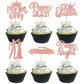Gyufise 24Pcs Prom Cupcake Topper 2025 Prom Cake Topper for Party 2025 Prom Graduation Cupcake Topper 2025 Graduation Party Deco