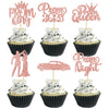 Gyufise 24Pcs Prom Cupcake Topper 2025 Prom Cake Topper for Party 2025 Prom Graduation Cupcake Topper 2025 Graduation Party Deco