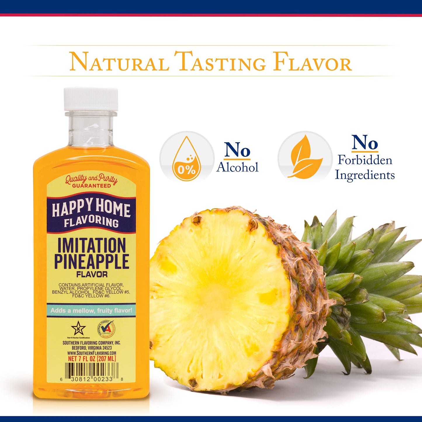 Happy Home compatible with Pineapple Flavoring, 7 oz, Certified Kosher, F233F