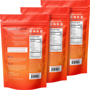 52Usa Boba Tapioca Pearl, Black Sugar Flavor, Fresh Bubble Tea Pearl, 8.8 Oz (Pack Of 3), Black Tapioca Pearl For Bubble Tea, Re