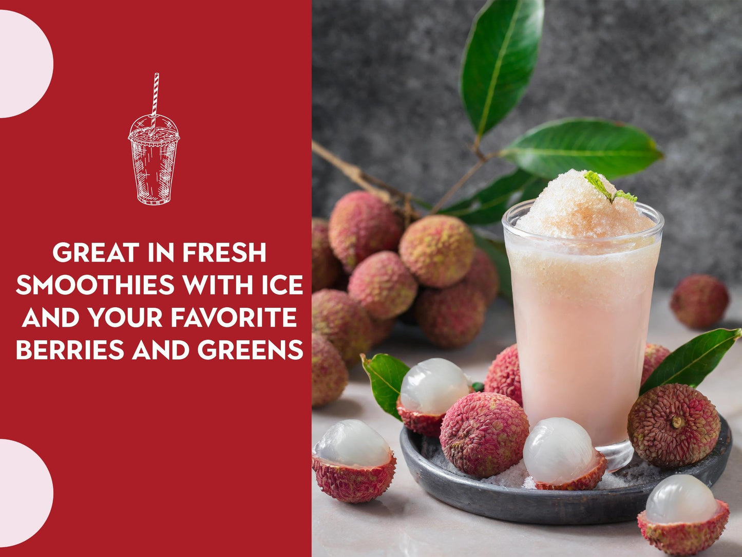 Ancient Roots Freeze-Dried Lychee Fruit Powder, 100% Organic, 3.5 oz