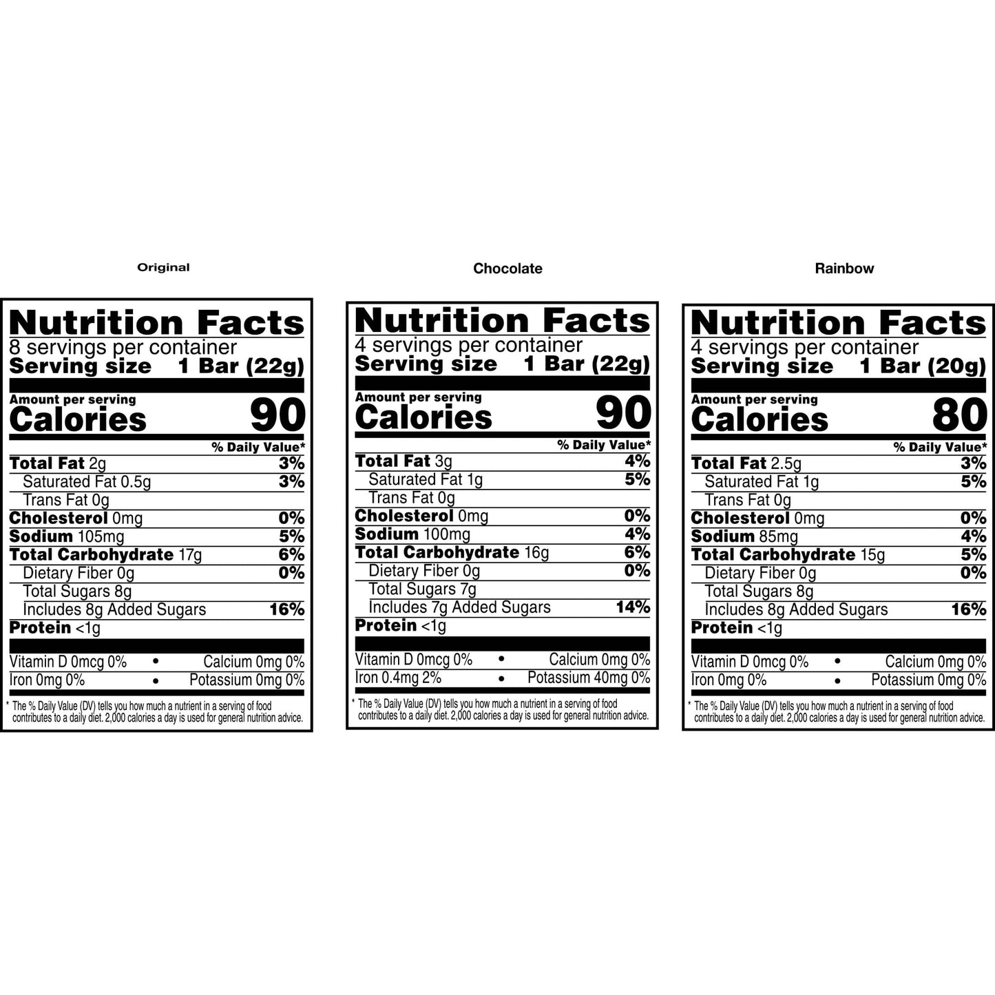Rice Krispies Treats Marshmallow Snack Bars, Kids Snacks, School Lunch, Variety Pack (6 Boxes, 96 Bars)