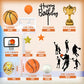 29 Pcs Basketball Cake Toppers Basketball Cake Decorations With Star Golden Balls For Boys Men Basketball Birthday Party Sport P