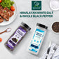 Soeos Himalayan White Salt 20 Oz + Whole Black Peppercorns 9.5 Oz  Coarse Grain  White Sea Salt  Black Peppercorns  Salt and Pepper Grinder Refill  Spice Seasoning Set for Cooking  837g (2 Set)