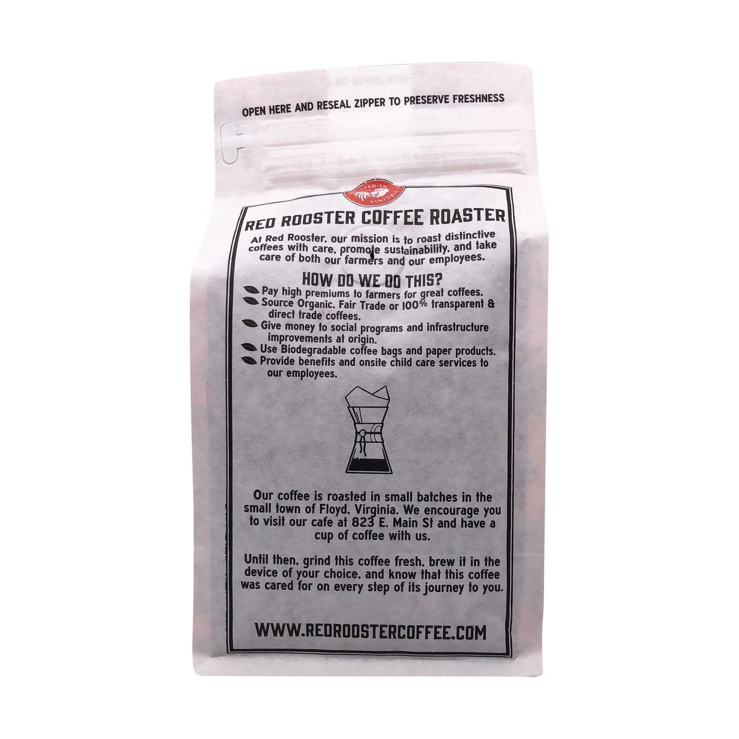 Red Rooster Coffee, Organic Funky Chicken Coffee - Medium-Dark Roast Whole Bean - Notes of Pecan Praline, Milk Chocolate Truffle