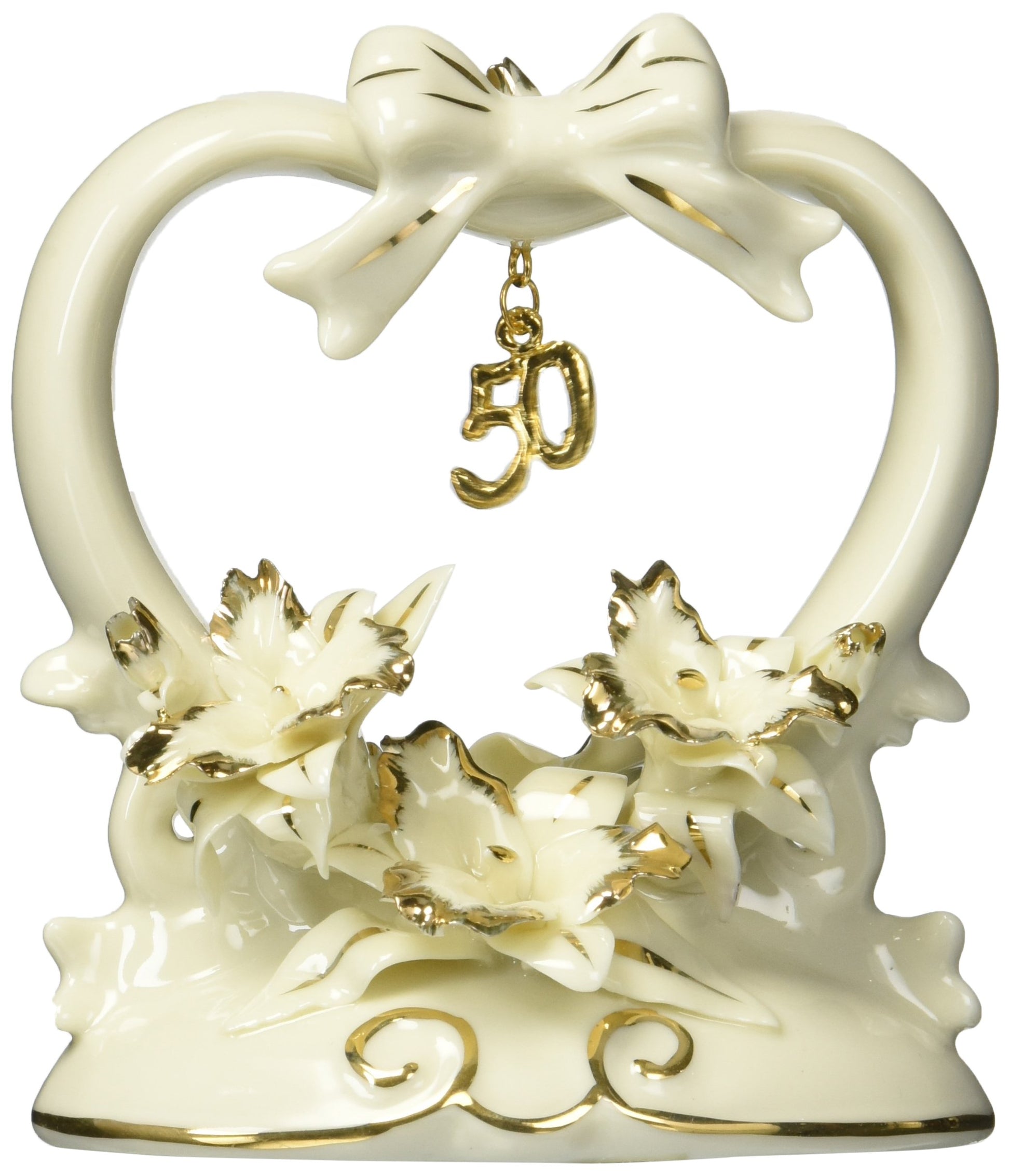 Appletree Design 50Th Anniversary Orchid Cake Topper, 4-1/2-Inch Tall