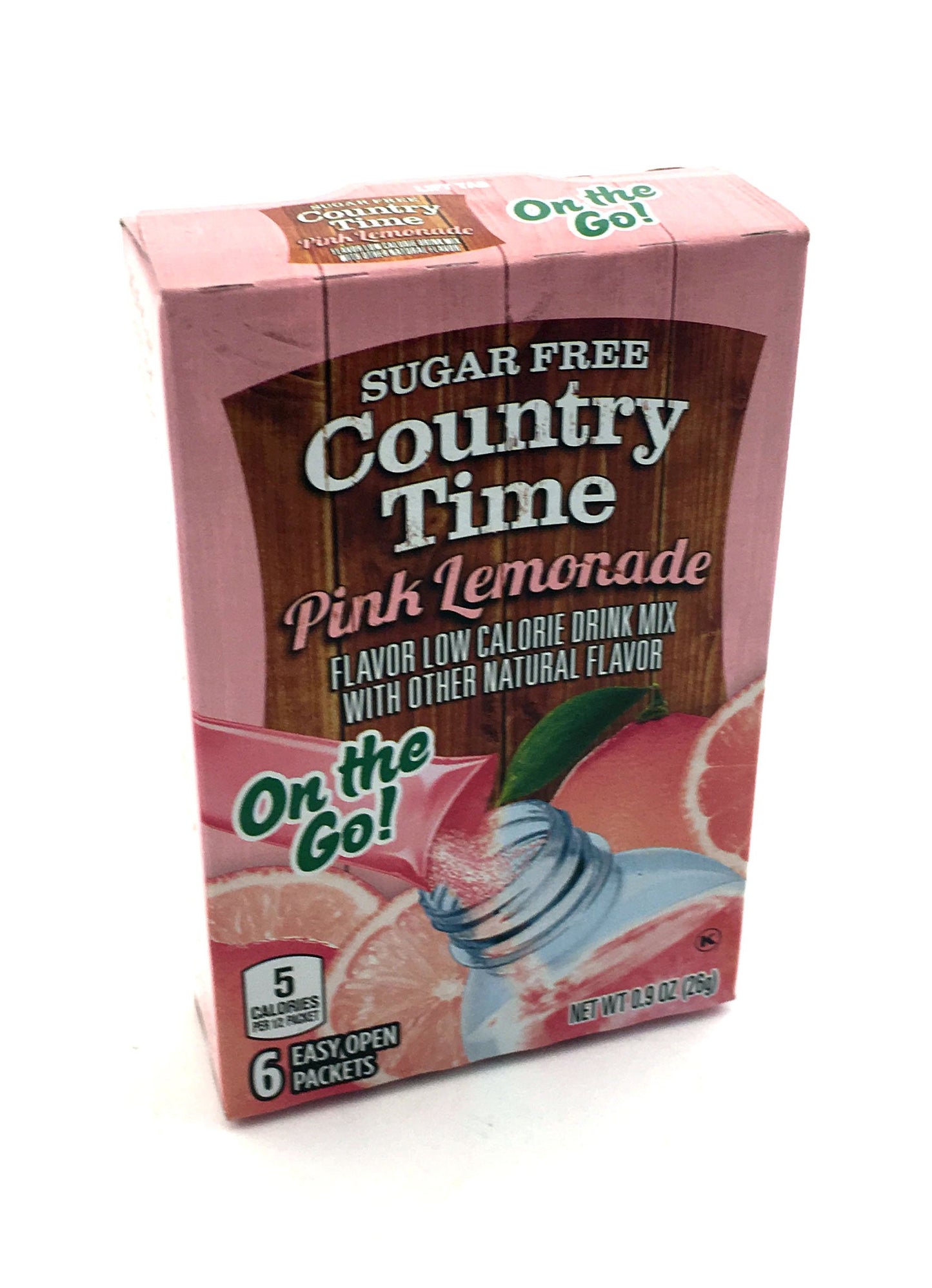 Country Time Pink Lemonade Sugar Free On The Go, 0.9 Ounce Packet, 6Ct (Pack Of 12)