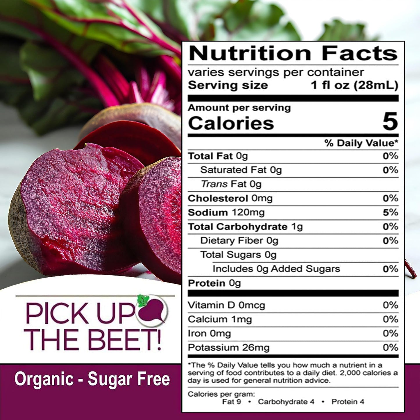 Pick Up The Beet Organic Beet Juice Kvass, Vegan, Probiotics, 32 OZ, Pack of 4