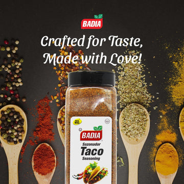 Badia Taco Seasoning, 21 Oz (Pack Of 6) - Authentic Blend For Tacos, Burritos, Fajitas, Ground Beef, Chicken, And Vegetarian Dis
