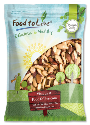Food to Live Brazil Nuts, 8 Pound Non-GMO, Raw, Unsalted, Vegan, Keto Friendly, Low Sodium, Great Snack