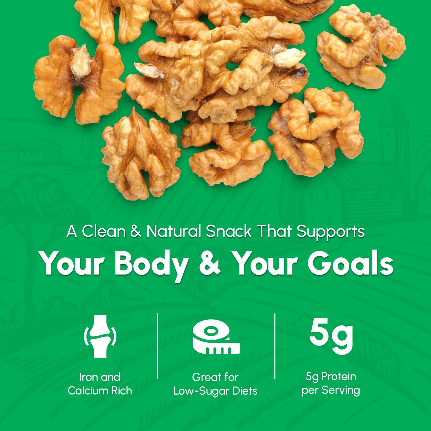 California Raw Walnuts- 3 Pounds, Resealable Package-Fresh, No Shell, Unsalted-All Natural Dry Halves and Chopped Pieces-For Sna