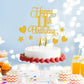 Lecferrarc 11th Birthday Cake Decorations Set, Gold Glitter Candles & Toppers for Birthday Party Supplies