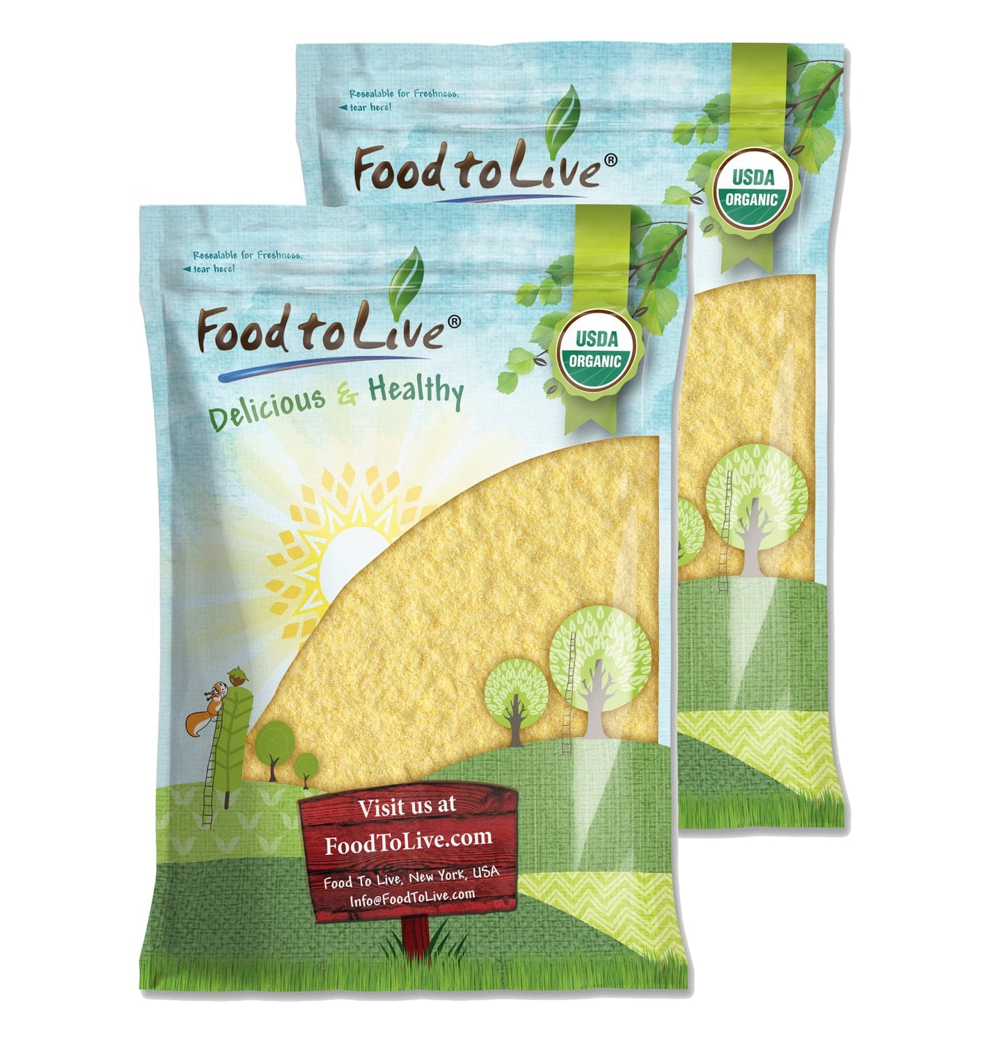 Food to Live Organic Millet Flour, 16 Pounds Non-GMO, Kosher, Vegan, Stone Ground, Unbleached, Unbromated, Bulk, Product of the 