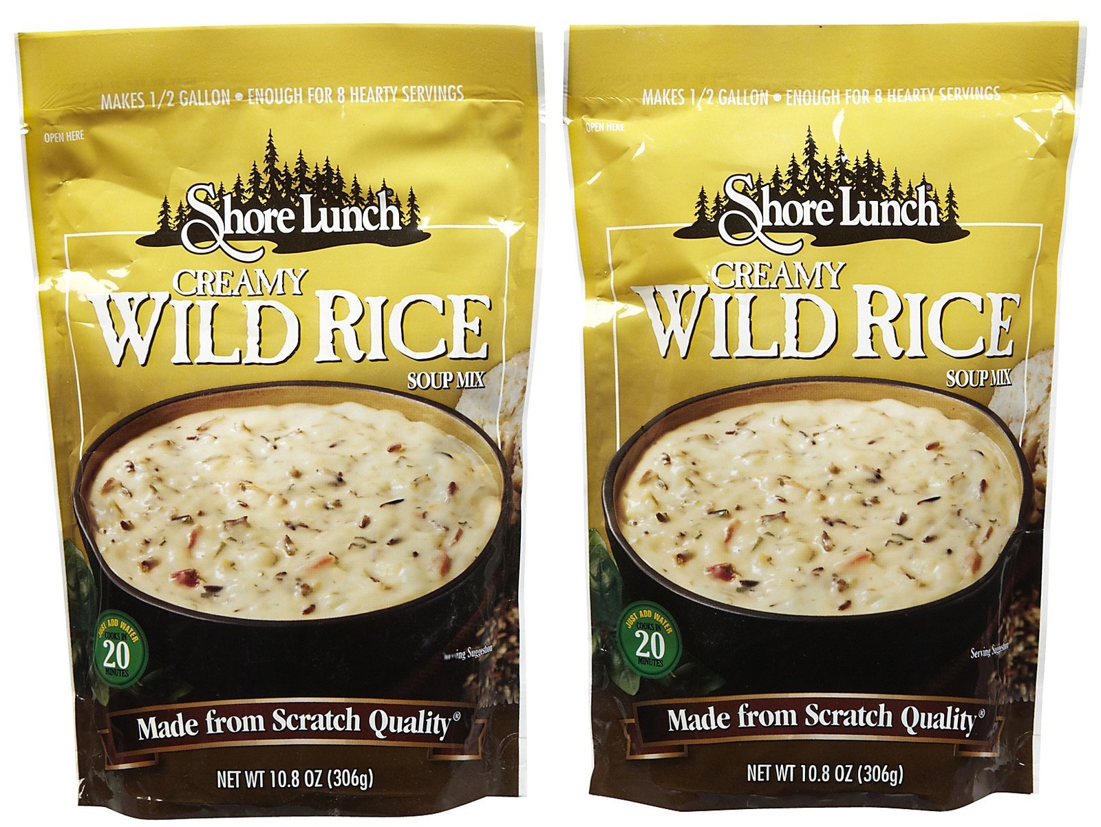 Shore Lunch Creamy Wild Rice Soup Mix, Made with Blends of White & Wild Rice with Seasonings, 8 Hearty Servings, Makes  Gallon o
