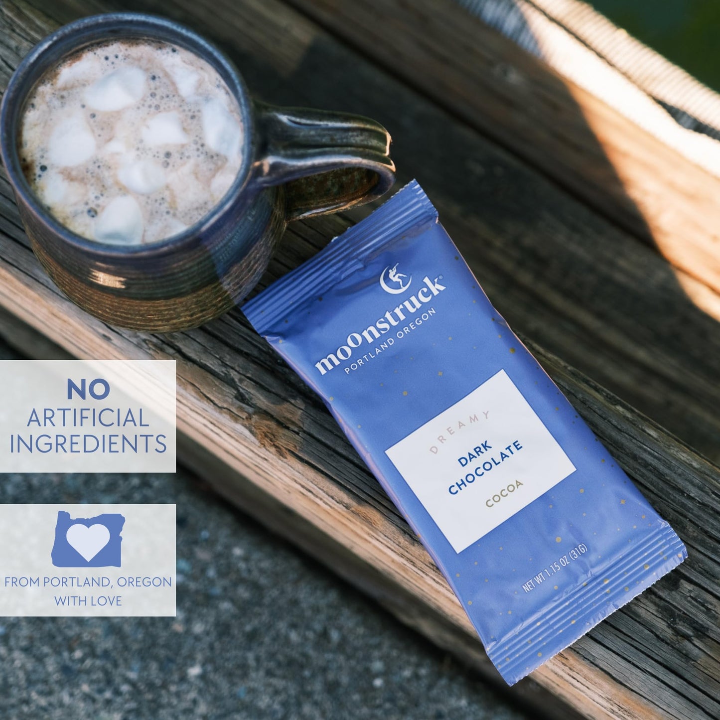 Moonstruck Chocolate Hot Chocolate Mix Variety Pack - 6 Flavors Including Milk, Dark, Mint, and White Chocolate Cocoa
