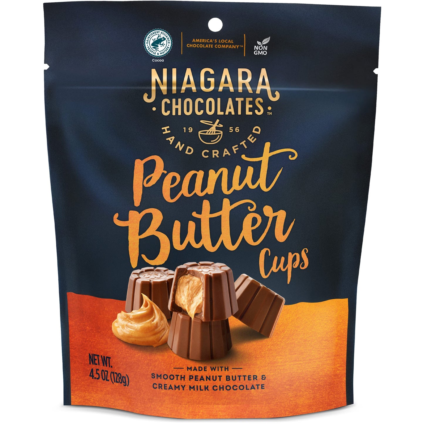 Niagara Chocolates Milk Chocolate Peanut Butter Cups Stand-Up (4.5Oz) Non-Gmo Premium Chocolate Hand-Crafted