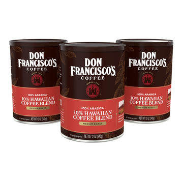 Don Francisco'S Hawaiian Blend Ground Coffee (3 X 12 Oz Cans)