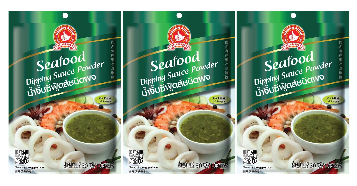 Nguansoon Seafood Dipping Sauce Powder Thai Sauce 30g (Pack of 3)