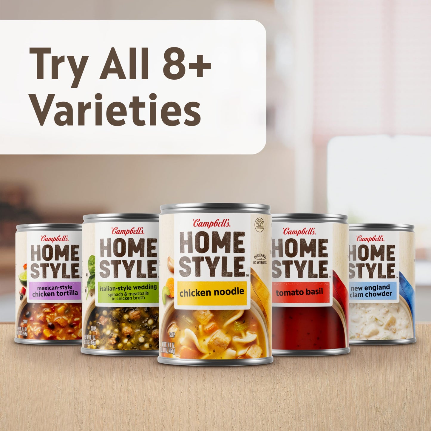 Campbells Homestyle Chicken Noodle Soup, 16.1 OZ Can (Pack of 6)